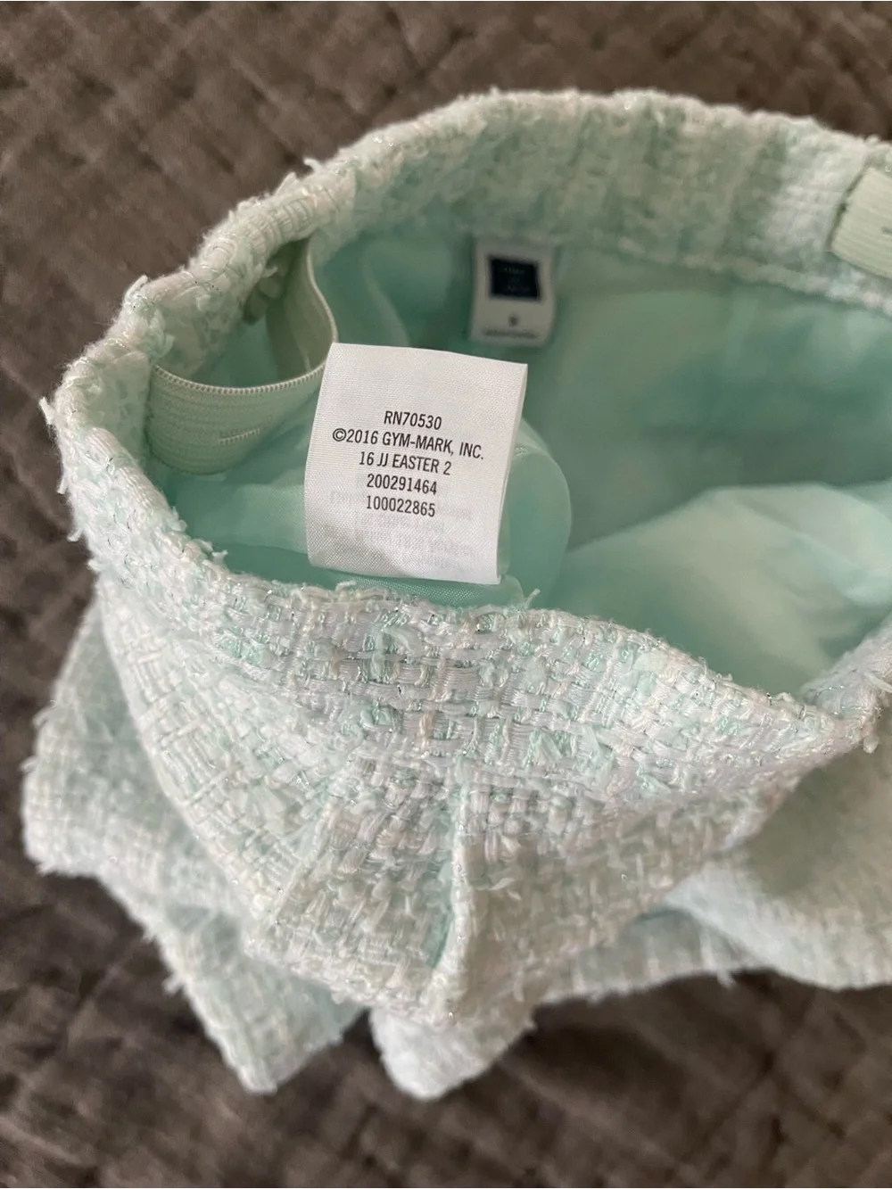 Janie and Jack Light Mint Boucle Tweed Shorts Blue Green Sz 3 Preppy Easter